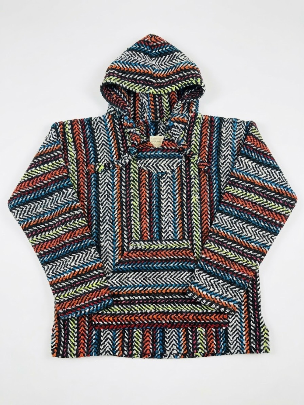 Earth Ragz Baja Hoodie Drug Rug Pullover Youth Small Multicolor Jacket Mexico